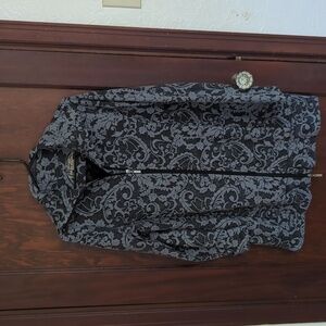 Soma Gray Long Length Long Sleeve Full Zip Sweatshirt Size Medium